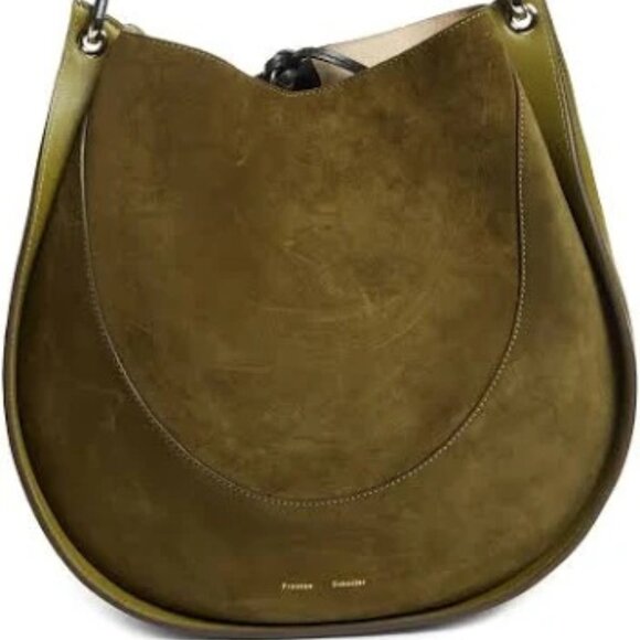 NEW Proenza Schouler Suede Leather Shoulder Bag with Pouch - Picture 13 of 15